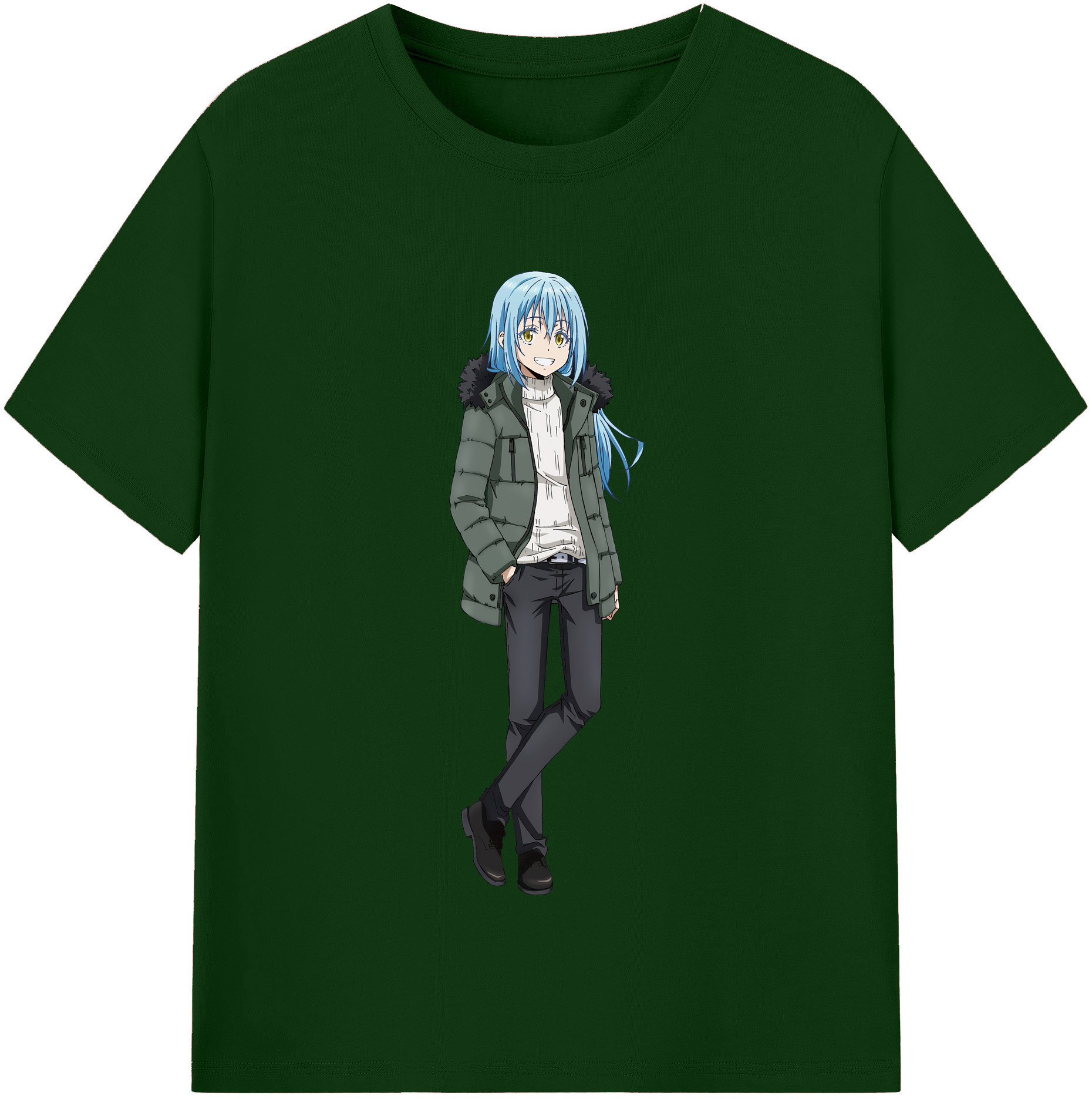 （画像用） 転スラ Regarding Reincarnated to Slime 綿100％半袖Tシャツ（フロントプリント）